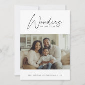 Kalligrafie Wonders Bijbelse Religieuze Kerstmis Feestdagenkaart (Voorkant)