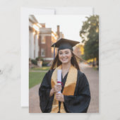 Kalligrafie Ze deed het minimalistische Afstuderen Kaart (Achterkant)