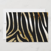kalligrafie Zebra Print Vrijgezellenfeest Kaart (Achterkant)