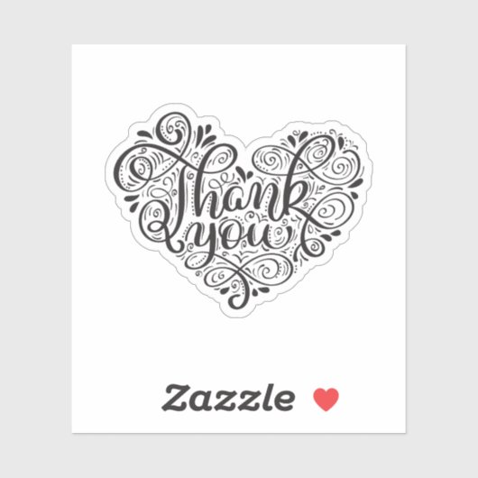 Kalligrafie  zin Dank u Sticker (Vel)