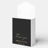 Kalligrafie Zwart en Goud Afstuderen Bedankdoosjes (Geopend)