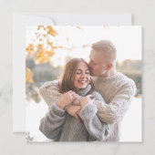 Kalligrafie zwart wit bruiloft foto save the date (Achterkant)