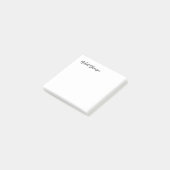 Kalligrafie Zwart Wit Gepersonaliseerde Plain Mode Post-it® Notes (Schuin)