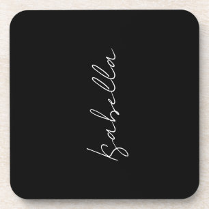 Kalligrafie Zwart Wit Plain Creatieve Moderne Naam Bier Onderzetter