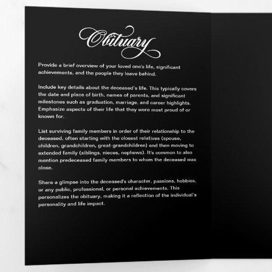 Kalligrafiescript 2-Fotoviering van het Leven Drieluik Programma (Binnenzijde eerst)