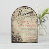  kalligrafiescript bloeien bruiloft kaart (Staand voorkant)