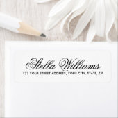  kalligrafiescript eenvoudig wit adres etiket (Insitu)