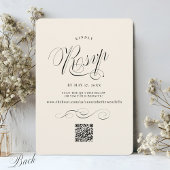 kalligrafiescript Elegant ivoren bruiloft Kaart