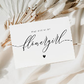 kalligrafiescript flowergirl voorstel card kaart