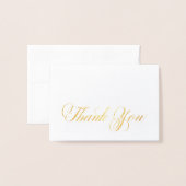 Kalligrafiescript Gold Folie Bedankt Opmerking Kaarten (Voorkant met envelop)