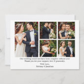 Kalligrafiescript Hart 6 Fotobruiloft Bedankkaart (Achterkant)