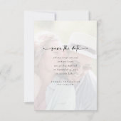 Kalligrafiescript Moderne fotobruiloft Save The Date (Achterkant)