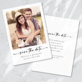 Kalligrafiescript Moderne fotobruiloft Save The Date