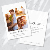Kalligrafiescript Moderne fotobruiloft Save The Date