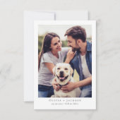 Kalligrafiescript Moderne fotobruiloft Save The Date (Voorkant)