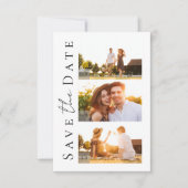 Kalligrafiescript Moderne fotobruiloft Save The Date (Voorkant)