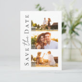 Kalligrafiescript Moderne fotobruiloft Save The Date (Staand voorkant)