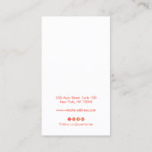 kalligrafiescript oorbel bedrijf visitekaartje (Achterkant)