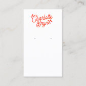 kalligrafiescript oorbel bedrijf visitekaartje (Voorkant)