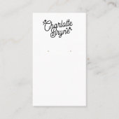 kalligrafiescript oorbel bedrijf visitekaartje (Voorkant)