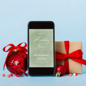 Kalligrafiescript van Green Holiday Party Kaart