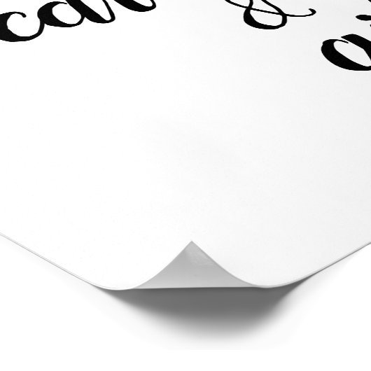 Kalligrafiesets voor weddenschappen en cadeaubonne poster (Hoek)