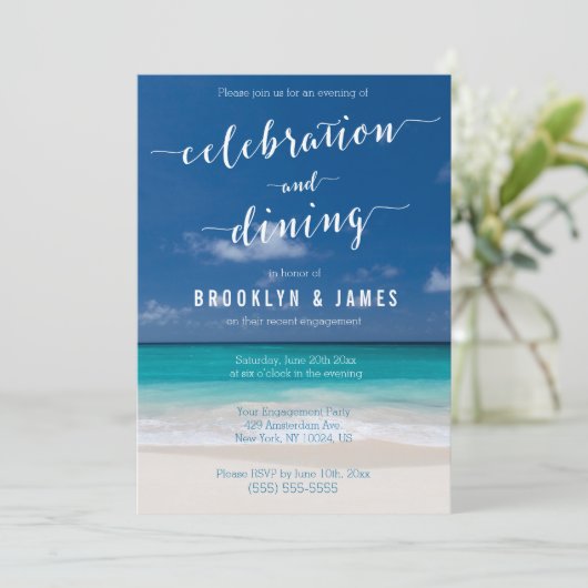 Kalligrafietekersservice Partij uitnodigen Kaart (Staand voorkant)