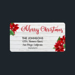 Kalligrafisch Merry Christmas-adreslabel Etiket<br><div class="desc">Kalligrafisch Merry Christmas-adreslabel</div>
