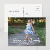 kalligrafisch schrift | Foto Afstuderen Dank u Briefkaart (Voorkant / Achterkant)