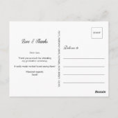 kalligrafisch schrift | Foto Afstuderen Dank u Briefkaart (Achterkant)