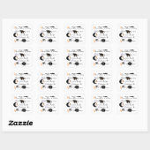 Kalligrafisch traditioneel Halloweengedicht Vierkante Sticker (Vel)