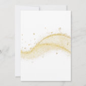 Kalligrafisch Wit goud glitter Foto Afstuderen Kaart (Achterkant)