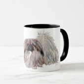 Kalligrafische HOND - Pekingees Mok (Voorkant rechts)