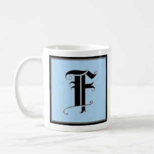Kalligrafische hoofdletter F Koffiemok