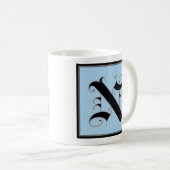 Kalligrafische hoofdletter N Koffiemok (Voorkant rechts)