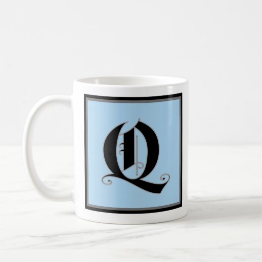 Kalligrafische hoofdletter Q Koffiemok (Links)