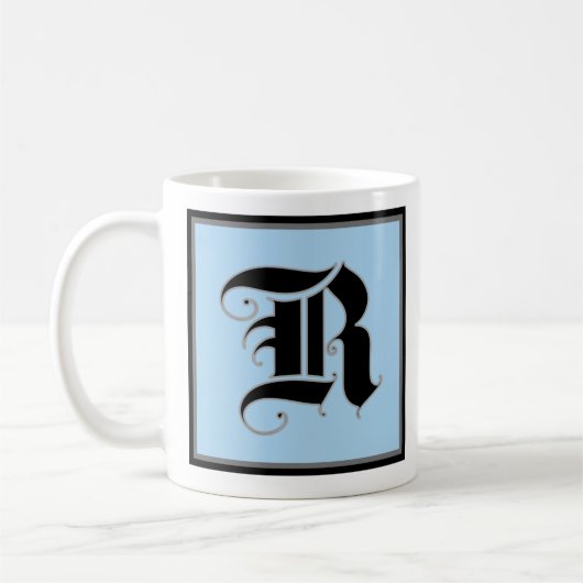 Kalligrafische hoofdletter R Koffiemok (Links)