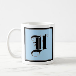 Kalligrafische hoofdletter V Koffiemok
