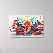 kalligrafische stijl canvas afdruk (Voorkant)