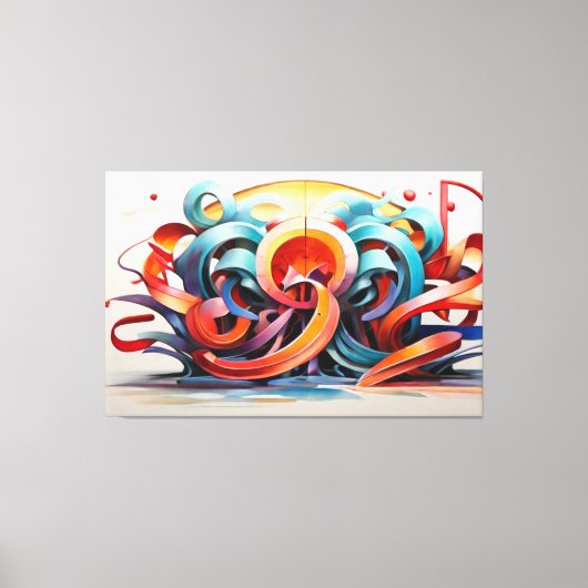 kalligrafische stijl canvas afdruk (Voorkant)