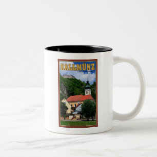 Kallmunz Church en Castle Ruins Tweekleurige Koffiemok