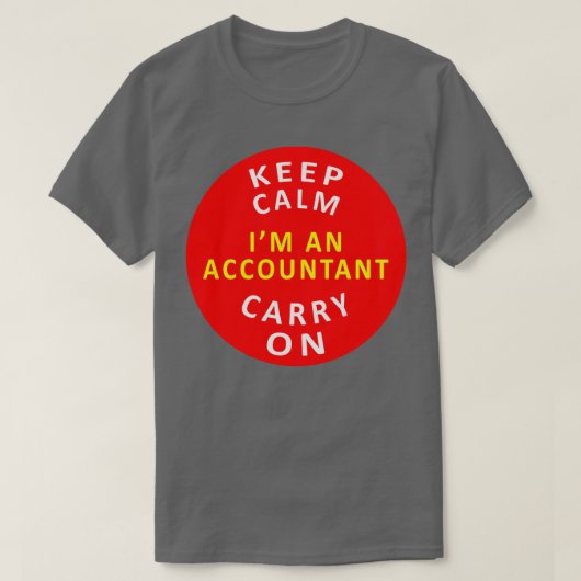 Kalm aan accountant t-shirt (Design voorkant)