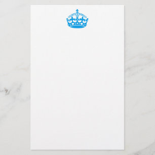 Kalm aan blauwe overwinningskroon briefpapier