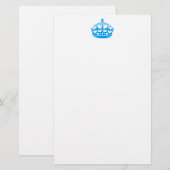 Kalm aan blauwe overwinningskroon briefpapier (Voorkant / Achterkant)