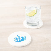 Kalm aan blauwe overwinningskroon zandsteen onderzetter (Zijkant)