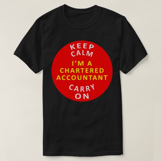 Kalm aan Charteraccountant T-shirt (Design voorkant)