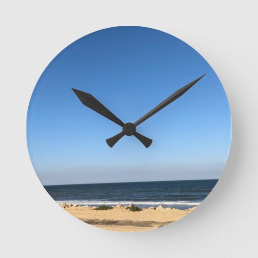 Kalm aan de moderne strandwand ronde klok (Voorkant)