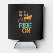 Kalm aan de paardenrennen houden blikjeskoeler (Voorkant)