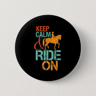 Kalm aan de paardenrennen houden ronde button 5,7 cm