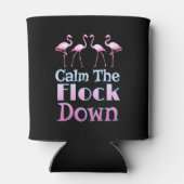 Kalm aan de schamele flamingo blikjeskoeler (Achterkant)